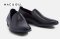 รองเท้าผู้ชายหนังแท้แบบสวมใส่ไม่ทางการ Black Leather Loafers MAC & GILL
