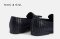 รองเท้าผู้ชายหนังแท้แบบสวมใส่ไม่ทางการ Tassel Apron-Toe Black Leather Loafers MAC & GILL