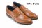 Brown Leather Split Toe Loafers genuine original import leather