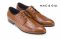 รองเท้าหนังแท้แบบสวมทางการ คลาสสิก Brown business Shoes in Crocodile Leather CROC DERBY