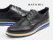 MAC&GILL BLACK WINGTIP DERBY SNEAKERS PERFORATED COW LEATHER 100%