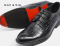 รองเท้าผู้ชายแบบทอผูกเชือก รองเท้าหนังแท้แบบทางการและออกงาน Premium Plain Toe Croc Leather Derby Shoes