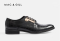 รองเท้าผู้ชายแบบทอผูกเชือก รองเท้าหนังแท้แบบทางการและออกงาน Premium Gilded-Steel MAC and GILL