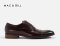 รองเท้าผู้ชายหนังแท้แบบผูกเชือกทางการและออกงานสีนำตาลสั้นดำ San Diego Captoe Oxford Leather Shoes in Brown Black Outsole