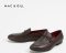 Barnes Braided Band Moccassin Brown Leather Slip-on Shoes for Men