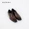 MAC&GILL รองเท้าผู้ชายหนังแบบผูกเชือกทางการสีน้ำตาลแบบ WASHINGTON GRAND WHOLE-CUT LEATHER LACED UP SHOES IN BROWN