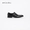 รองเท้าโลฟเฟอร์หนังแท้ Black Oxford Loafers For Business and Casual wear
