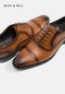 TWO TONE DERBY LEATHER LACE UP SHOES