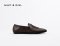 Classy Slip on Leather loafer with embrodierty in Brown