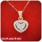Little Love heart diamond necklace (FREE Italy Gold Necklace)