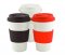 Ceramic Coffee Mug with Silicone Lid and Handle