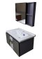 Blue diamond, Wash basin with complete glass cabinet (modern style pattern) model FH822