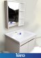 Blue diamond, Wash basin with complete glass cabinet (white wood pattern) model FH833