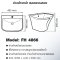 Blue diamond, Wall Mounted Wash Basin, model FH4866