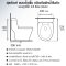 Blue diamond one piece Sanitary Ware model FH1833 dual system(press top)