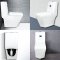 Blue diamond one piece Sanitary Ware model FH1863 dual system(press top)