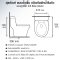 Blue diamond one piece Sanitary Ware model FH1864 dual system (press top)