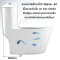 Blue diamond สุขภัณฑ์ชิ้นเดียว รุ่น FH1866T ระบบคู่(กดบน)