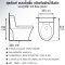 Blue diamond one piece Sanitary Ware model FH1871 dual system (press top)