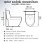 Blue diamond one piece Sanitary Ware model FH1872 dual system (press top)