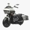 Mainan Motor Aki Anak Motor Aki Yukita 8187 HARLEY COUNTRY MOTOR Ban Karet - Putih