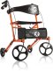 รถช่วยเดิน 4 ล้อ Hugo Sidekick Rollator สีส้ม Tangerine พร้อมที่นั่ง