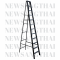 Newcon Black color Standard A-Shaped Aluminium Folding Ladder 12 Feet