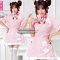 [[พร้อมส่ง]] ชุดแฟนซี cosplay ชุดคอสเพลย์ ชุดคอจีน กี่เพ้าท์ สีชมพู ลายดอกโบตั๋น