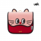 กระเป๋าเป้อนุบาล ปิดหน้า "แมว" สีแดง (M)