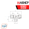 AIGNEP – SERIES-INOX 61200 TEE MALE ADAPTOR (TAPER)-CENTRE LEG