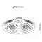 LED Solar Garden light UFO 450W