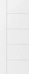 ประตูUPVC สีขาว บานเรียบ 1 เส้นตรง 4 เส้นนอน