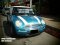 Mini R53สีฟ้า Wrap เส้นคู่หน้าหลังสีขาวเงา