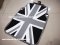 ผ้ายางปูพื้นลาย ธงชาติอังกฤษเทาดำ สำหรับรถทุกรุ่น