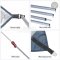 Naturehike ทาร์ป UPF50+ Hexagon tarp with 2 poles - grey blue
