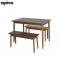 URO 110 Table + URO Bench Wood Seat / 2