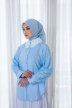 Kemeja Garis Sky Blue All Size