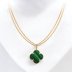 yellow gold, malachite