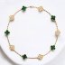 yellow gold, diamond, malachite