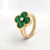 yellow gold, diamond, malachite