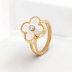 yellow gold, diamond, mother of pearl