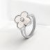 white gold, diamond, mother of pearl
