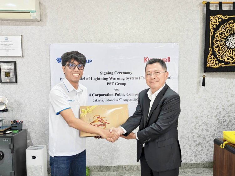 คัมเวลฯ และ PSF Group ลงนามความร่วมมือระบบแจ้งเตือนฟ้าผ่าอัจฉริยะ